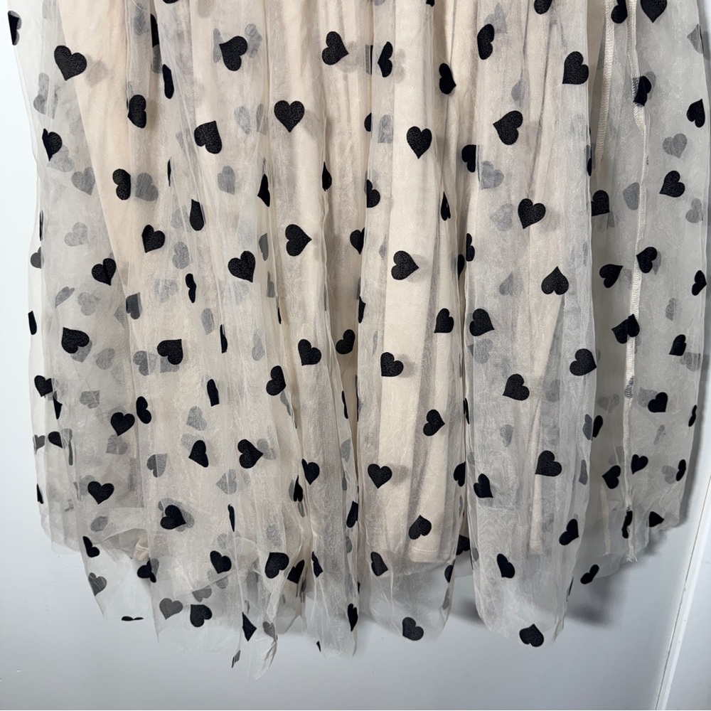 Torrid A-line Tea Length Tulle Skirt Size 2x Heart Print - Picture 10 of 15
